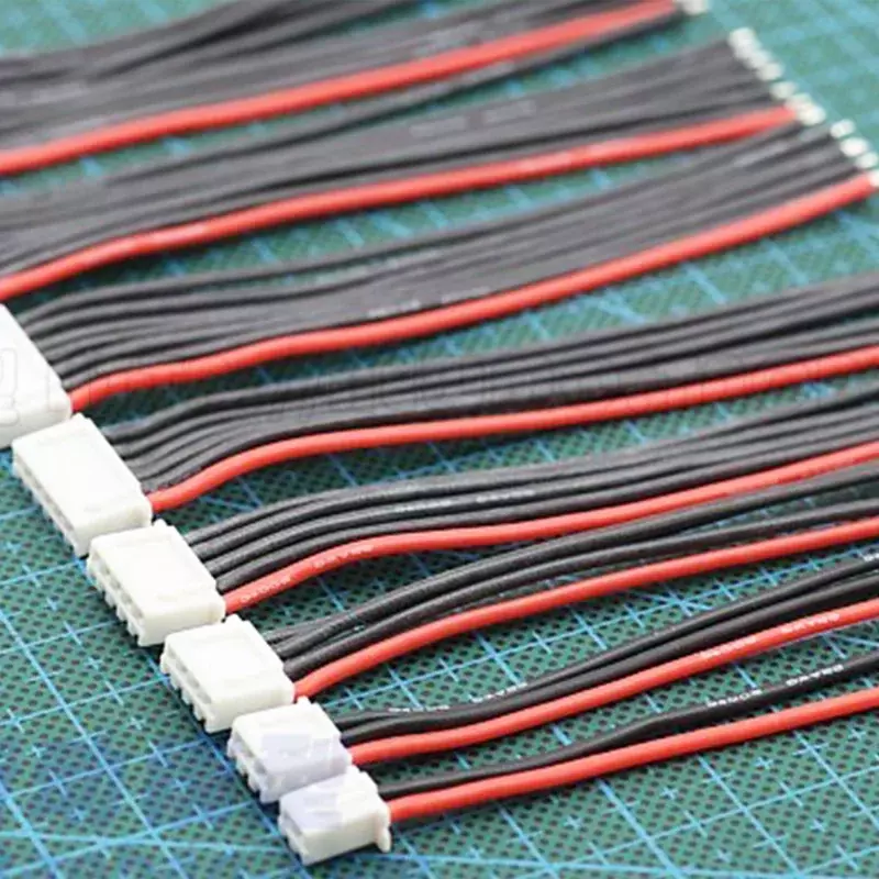 Lipo Battery Balance Charger Cable, Conector Plug Wire, IMAX, B6, 1S, 2S, 3S, 4S, 5S, 6S, 8S, 100mm, 22AWG, 8A, 5Pc Lot, Atacado