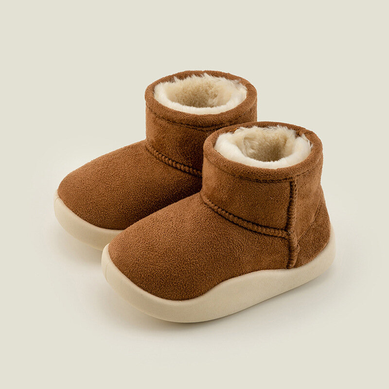 Crianças botas para meninas meninos bebê fleecewarm neve menina sapatos tornozelo botas sapato inverno botas de algodão crianças sapatos