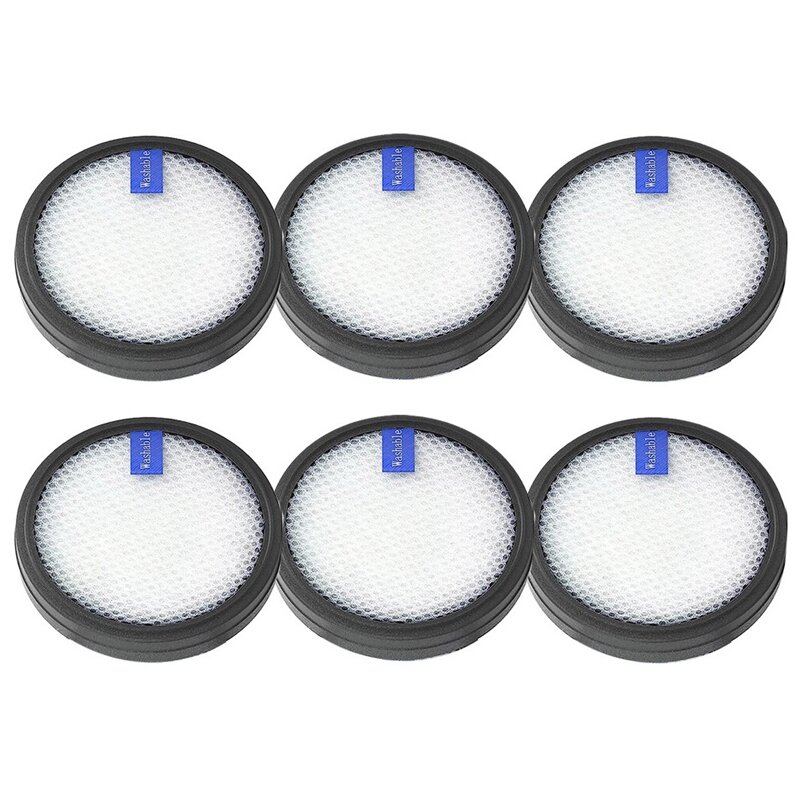 6 Pcs Washable Filter For PRETTYCARE W200 W300 W400 Vacuum Cleaner Replacement Cordless Vac Spare Parts
