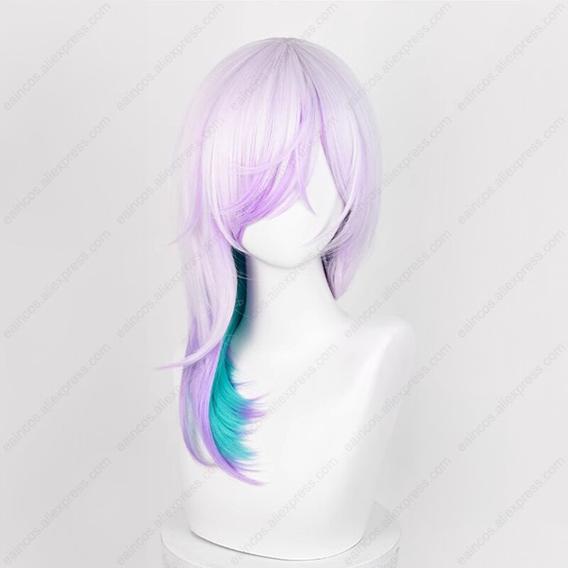 Anime Kanata Yatonokami Cosplay Wig 48cm Long Mixed Color Wigs Heat Resistant Synthetic Hair