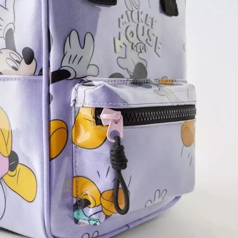 Disney-mochila con lentejuelas de Mickey Mouse, bolso escolar de guardería, regalo para niñas, novedad