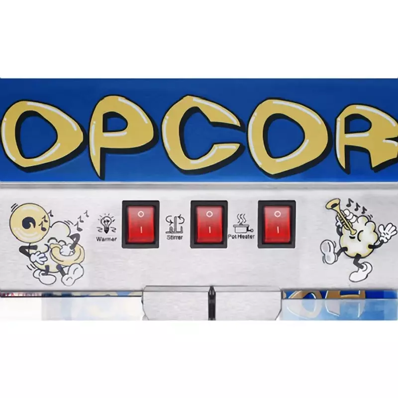 Nieuw-Geweldig Noordelijk Popcornbedrijf 6210 Pop Heaven Commerciële Kwaliteit Popcorn Popper Machine, Blauw, 12 Ounce
