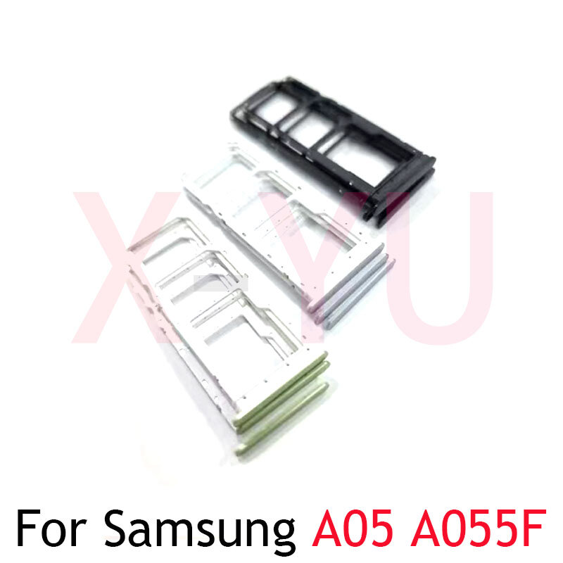 10ชิ้นสำหรับ Samsung Galaxy A05 A057F A055F A05S ช่องใส่ซิมการ์ดช่องเสียบอะแดปเตอร์ตัวอ่านคู่ซ็อกเก็ตเดี่ยว