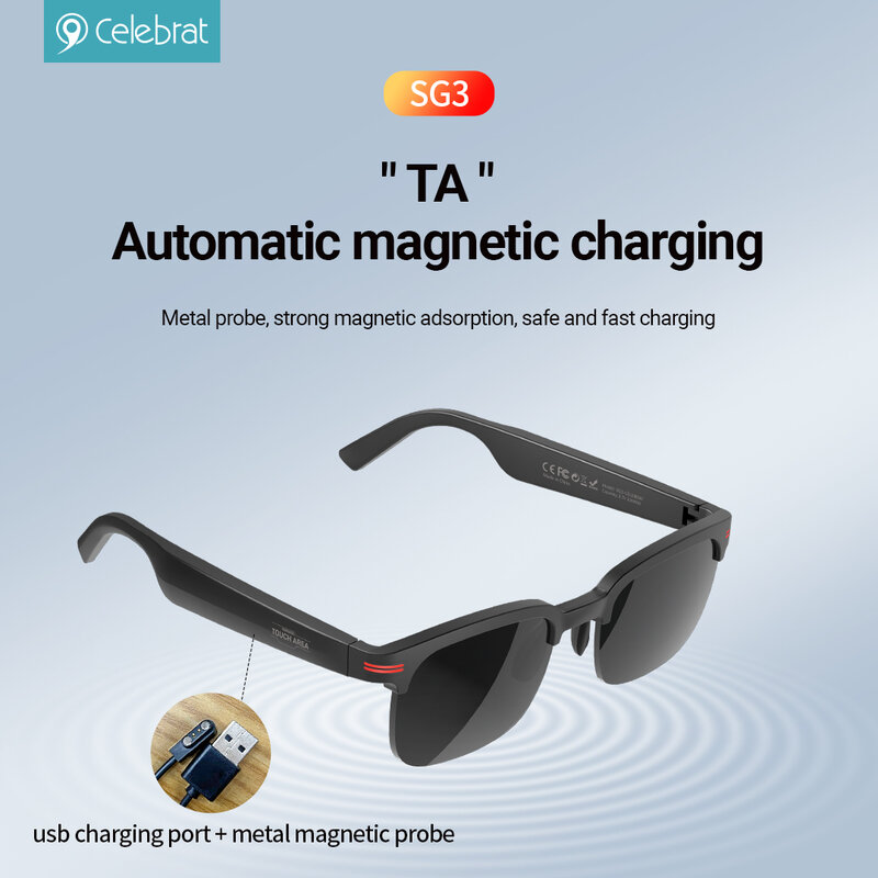 New Smart Glasses Driving Polarized Sunglasses Wireless Earphone music glasses with microphone
