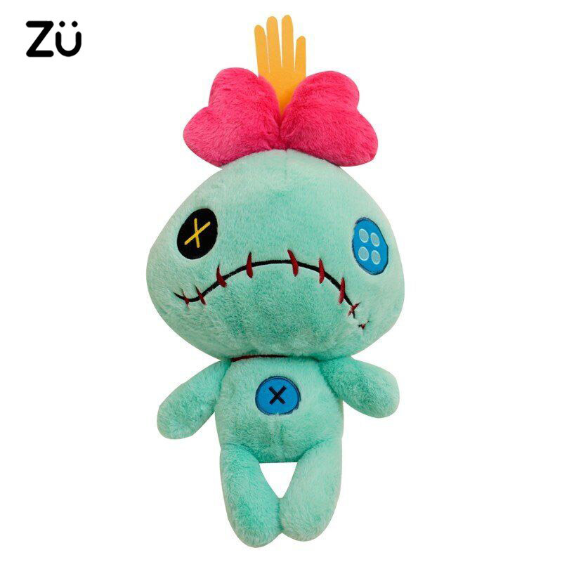 ZU-muñeco de peluche verde de dibujos animados para niños y niñas, juguete de felpa suave de 35/60cm, 1 unidad