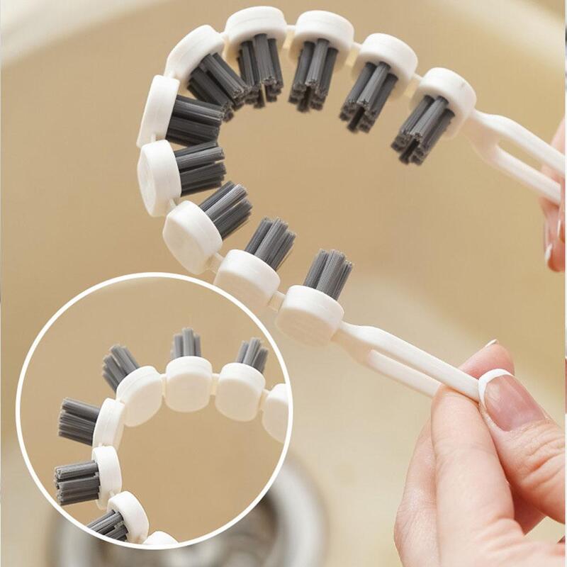 Bendable Brush Kitchen Bathroom Window-groove Guide Cleaning Clean Flume Station Brush Practical Tool Rail Crevice Wash S8u9