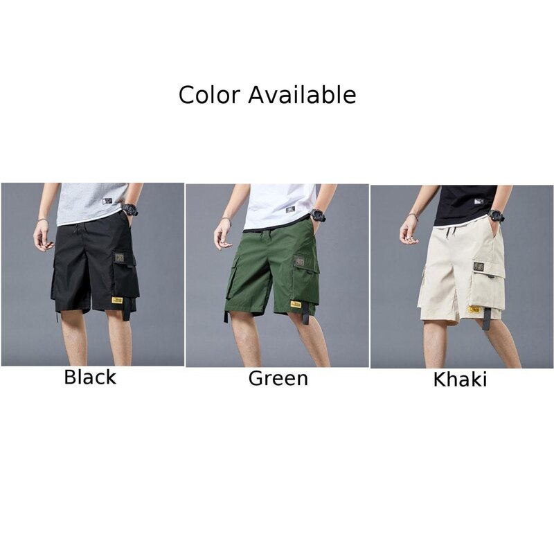 Pantalones cortos chinos con múltiples bolsillos para hombre, ropa inferior de entrenamiento, bóxer de Surf, informal, para playa y gimnasio, Verano