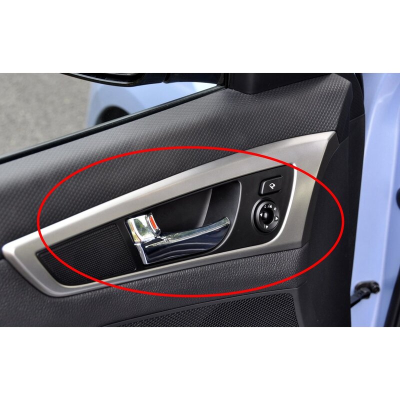ABS potongan sarung pegangan pintu Interior mobil, serat karbon untuk Interior Hyundai velister 2012-2017