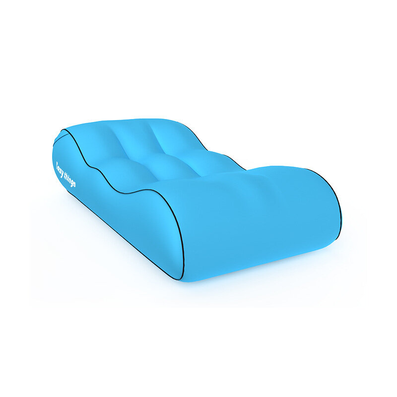 원 클릭 자동 풍선 비치 라운지 침대, 야외 해변 캠핑 휴대용 게으른 소파 피크닉 접이식 소파 침대 수면