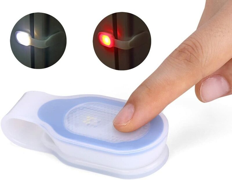 Senter Mini klip lampu lari malam hari, senter magnetik kuat bebas genggam untuk olahraga berjalan malam hari lari