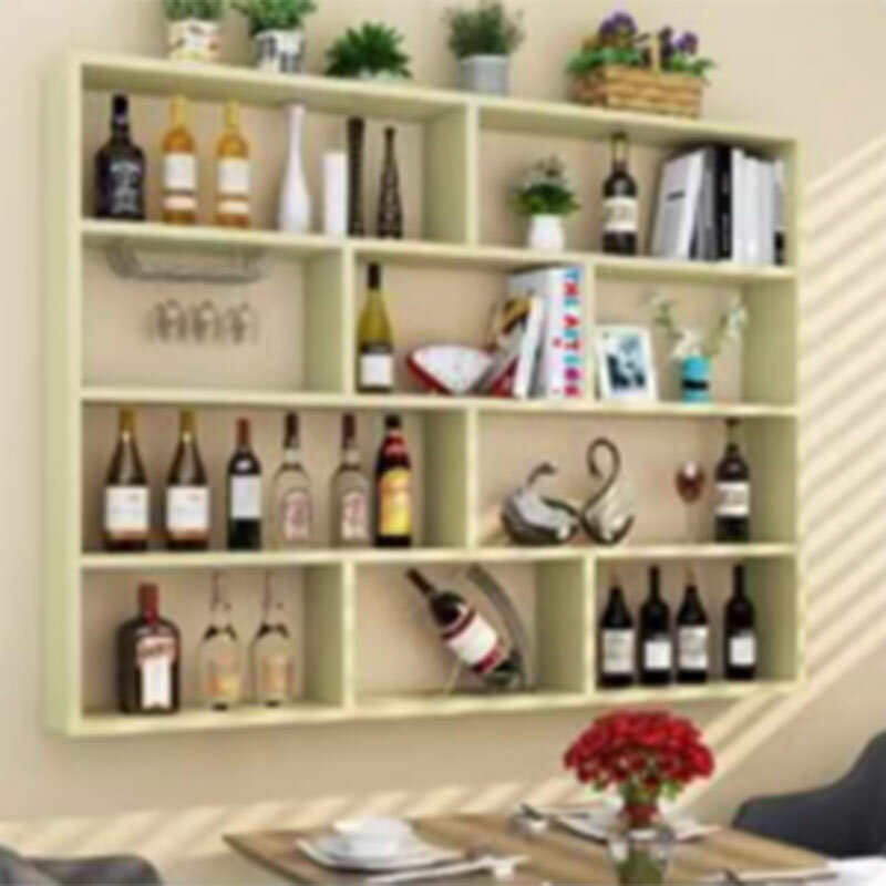 Vinho de madeira Display Holder para Mulher, Minimalista Sala, Wall Wine Rack, Garrafa Rack, Restaurante Fancy Botellero De Vino, Bar Móveis