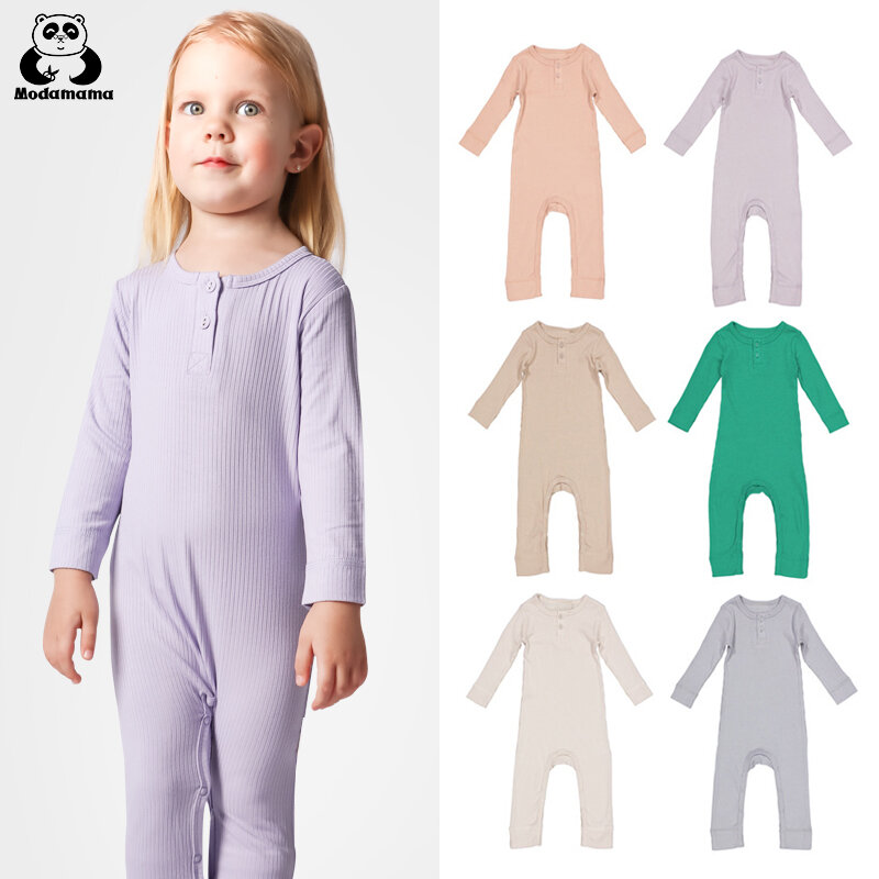 Modamama-Pelele para bebé recién nacido, Body de algodón de manga larga, ropa para recién nacido, ropa para niño y niña de 0 a 2 años