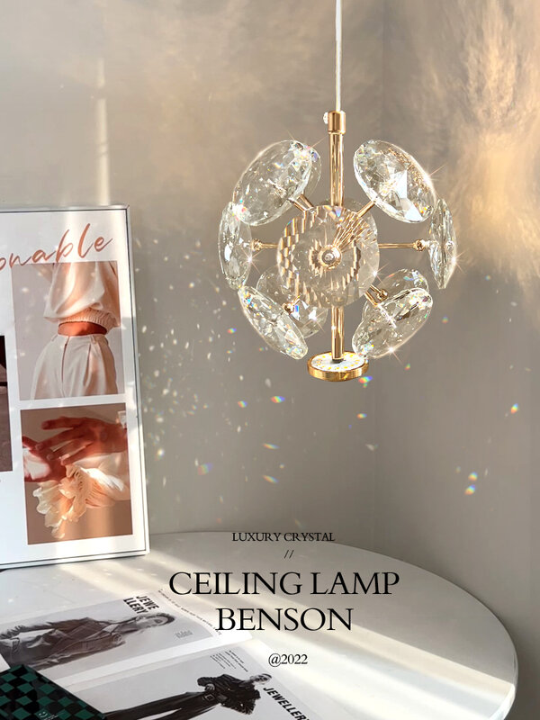 Lampe de chevet moderne en cristal pur K9, petit lustre, applique murale en cristal de luxe, plafonnier de couloir, décoration de bar, lampes nobles