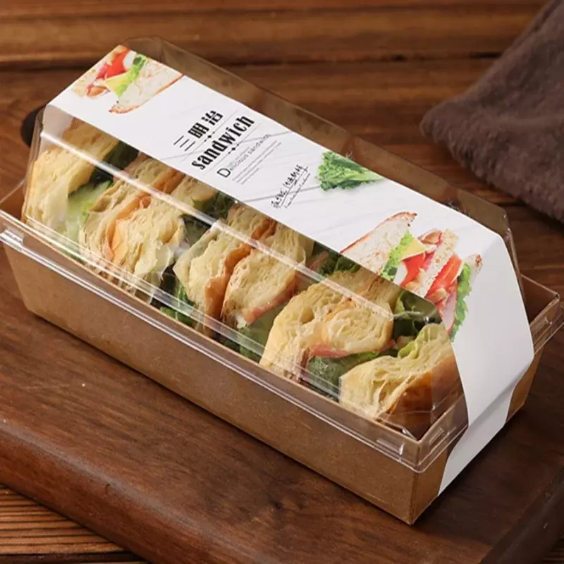Индивидуальная продукция, одноразовая сэндвич-коробка в форме сэндвич-коробки, стандартные коробки для упаковки