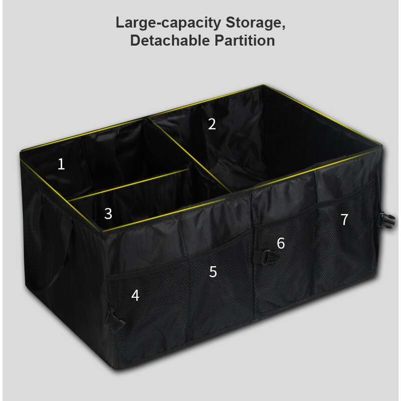 Dobrável caixa de armazenamento do tronco do carro organizador de alta capacidade no carro oxford pano tronco caixa de ferramentas acessórios do automóvel saco de armazenamento