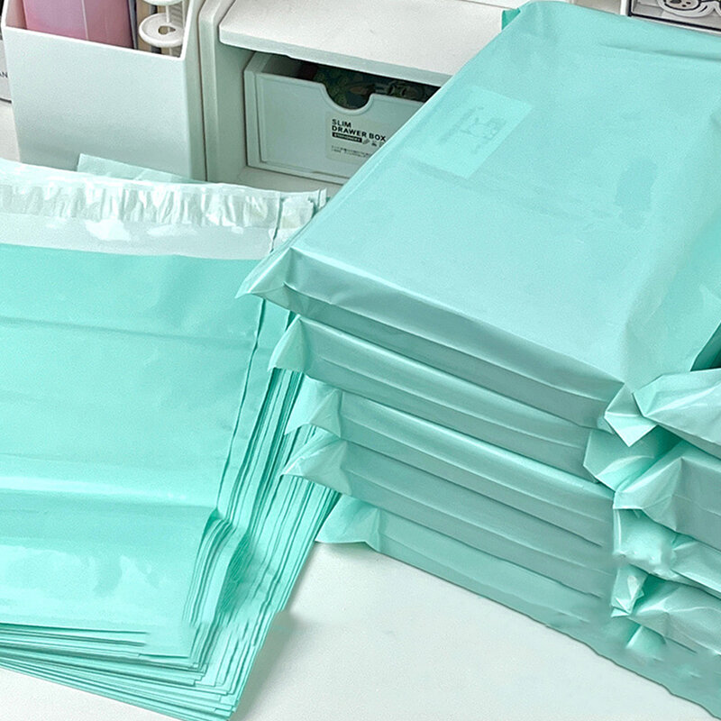 Bolsas de mensajería autoselladas, sobres de plástico para almacenamiento, 10 piezas, color blanco