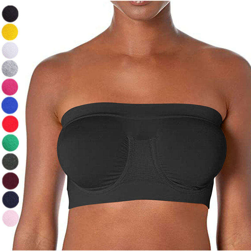 Bras For Women 2022 Sexy Invisible Bra Bandeau Push Up Crop Top Women Seamless Solid Color Bralette Women's Underwear No Trace