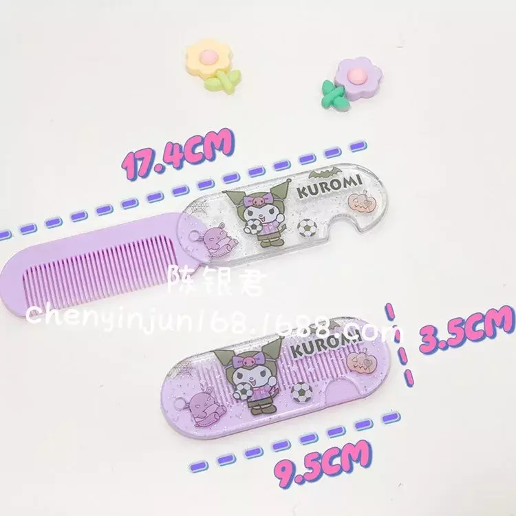 Sanrio Mini Carry Kamm Anime Hello MyMelody Kuromi Cinnamoroll Cartonn Nette Kunststoff Haar Richt Kamm Mädchen Geschenk