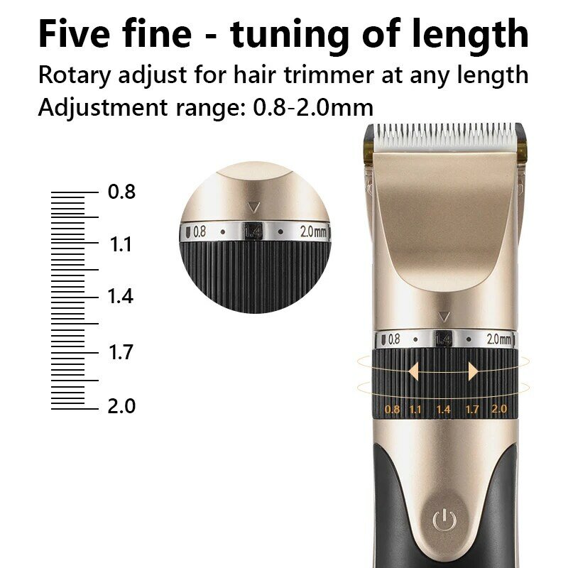 المهنية الشعر المتقلب الرقمية USB قابلة للشحن مقص الشعر للرجال حلاقة السيراميك شفرة الحلاقة مقص الشعر آلة الحلاقة