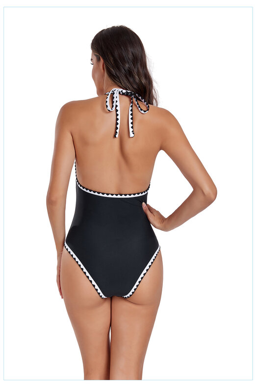 2024 neue Badeanzug Dame enge Blume Knospe Muschel Spitze europäischen und amerikanischen verbundenen Badeanzug Bikini