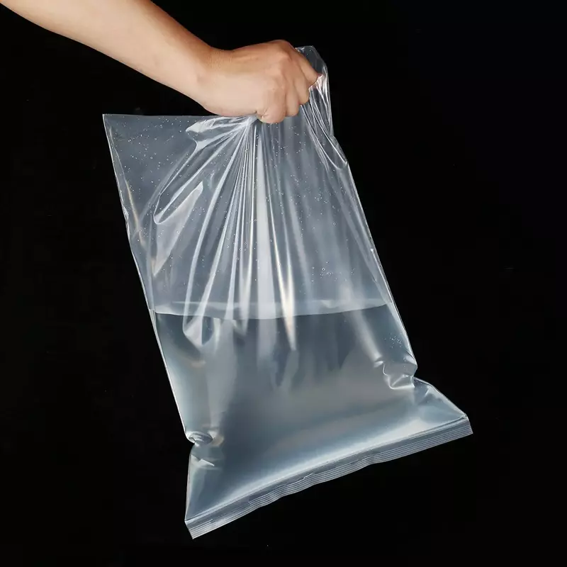 Tas penyimpan plastik bening kantung bersegel ritsleting tebal untuk perhiasan kecil kemasan makanan ritsleting dapat ditutup kembali kantong penyegel grosir