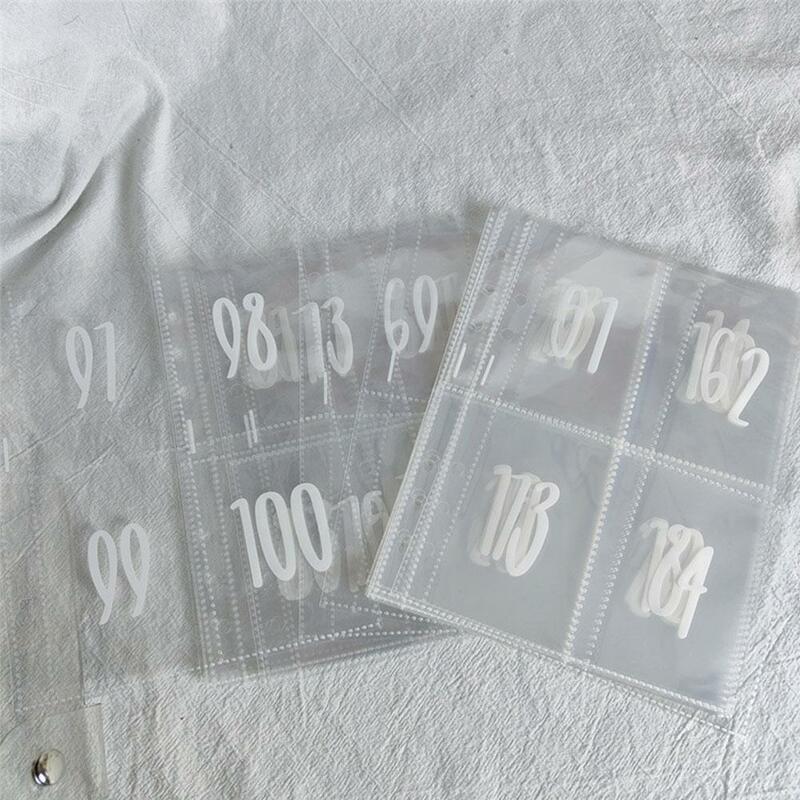 100 봉투 챌린지 바인더, 내부 페이지 투명 보관 액세서리, 페이지 바인더 수집기, 사진 케이팝 포토카드 U5I6