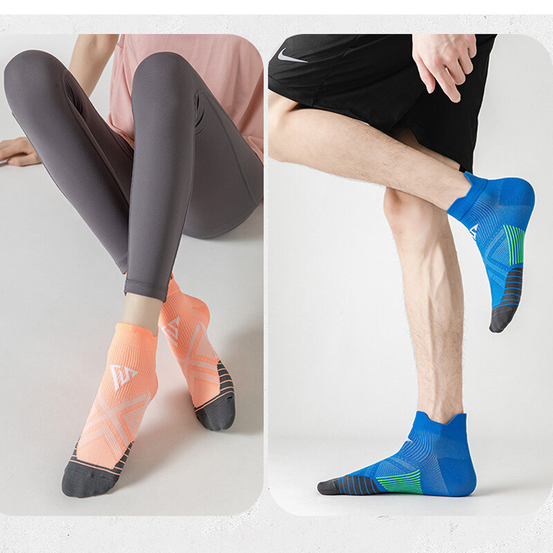 Calcetines tobilleros deportivos Unisex, medias de nailon de colores brillantes para exteriores, baloncesto, correr, Fitness, secado rápido, viajes, 5 pares