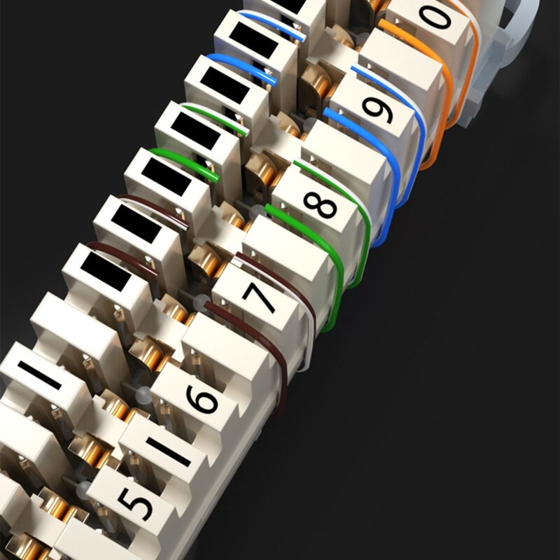 Rack 10 pares Panel conexiones telefónicas krone Módulo voz Marco distribución para 19
