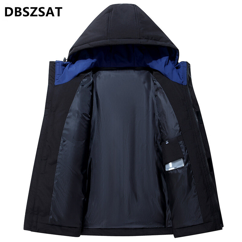-30 Degree Winter Parkas Men Fashion Duck Down Jacket Hooded Outwear Male Thick Warm Padded Snow High Quality Coats Waterproof