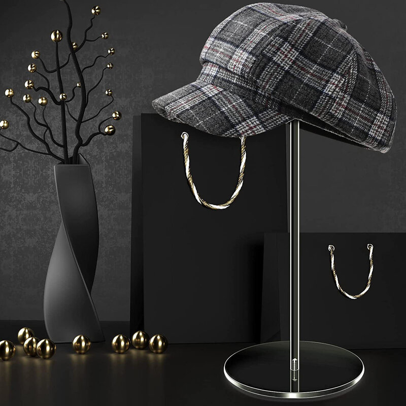Porte-chapeau et perruque en acrylique transparent, support léger et durable pour afficher des chapeaux, des bonnets
