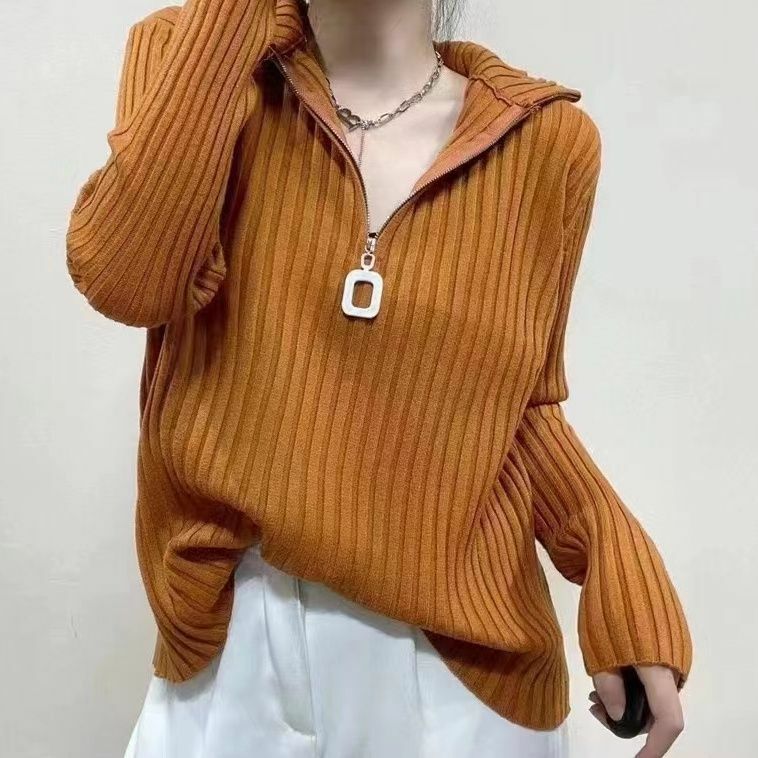 2024 autunno/inverno maglia di lana Pullover mezzo collo alto da donna Slim Fit lavorato a maglia tinta unita maglione addensato moda B612