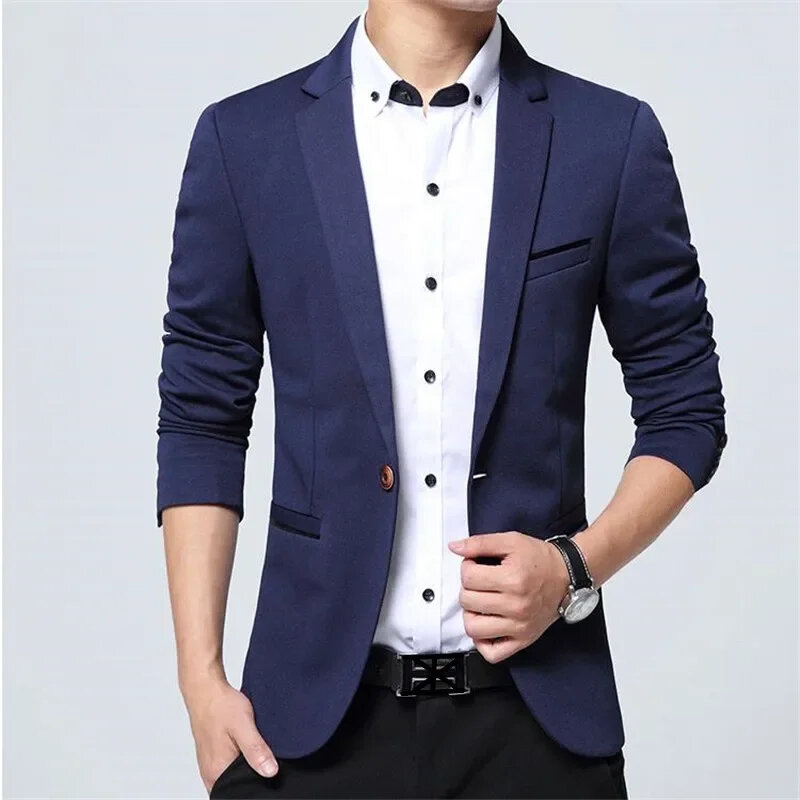 T57 blazer da uomo di lusso new year fashion brand abito slim fit in cotone di alta qualità