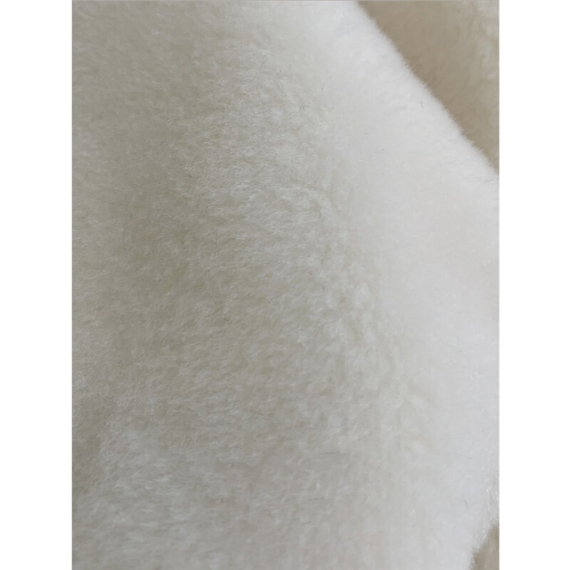 Grube ciepłe damskie wełniane płaszcze jednoczęściowe miękkie zamszowe klapy z długim rękawem kurtka damskie zimowe uniwersalne termiczne ubrania