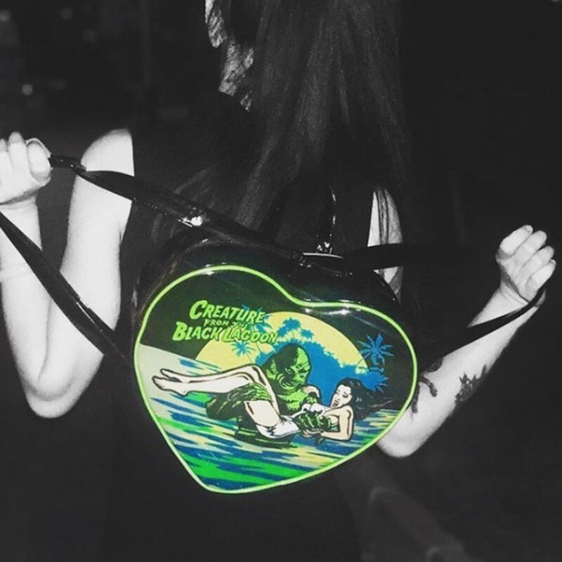Mini plecaki z nadrukiem Punk Rock dla kobiet gotycka ciemna nisza damska plecak Crossbody skórzany plecak dla dziewczynek