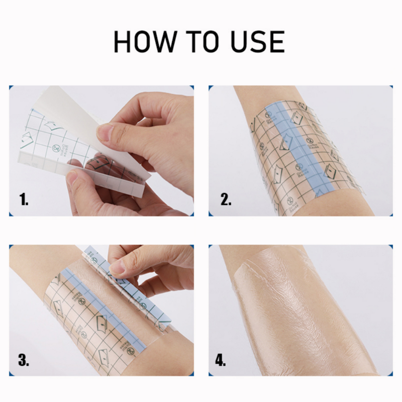 Tatuaż ochronny wodoodporna naklejka medyczny oddychająca skóra naprawa ran po pielęgnacji bandaż przezroczysty PU Film tatuaż dostaw