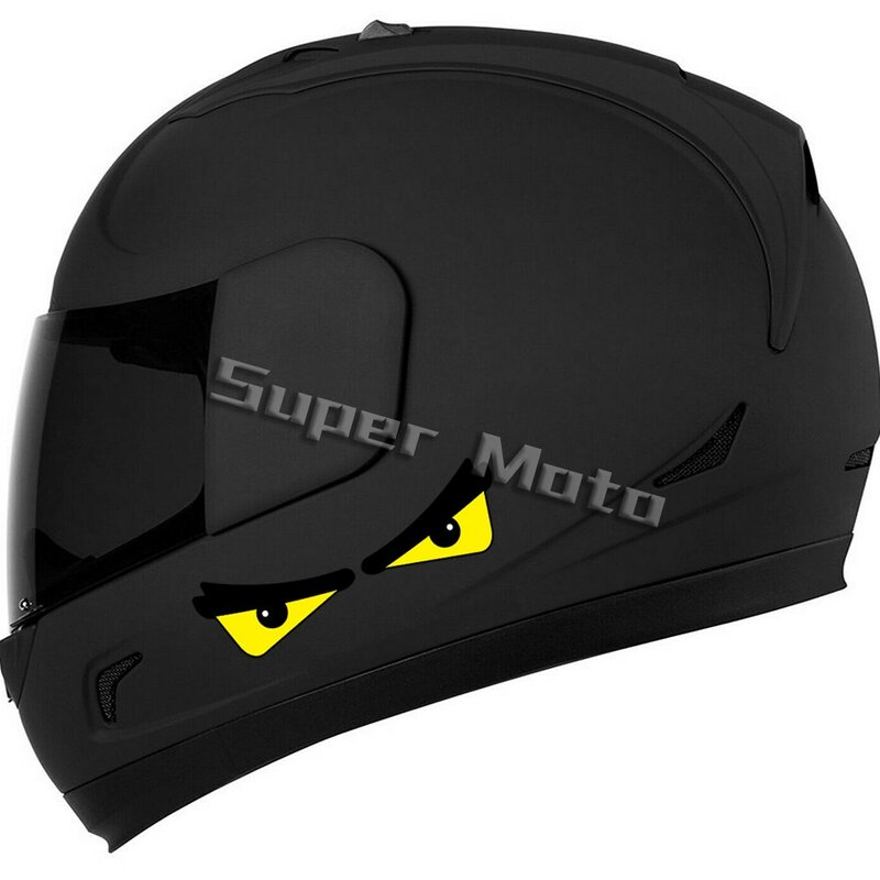 Pegatina de carenado reflectante de ojo de diablo para motocicleta, calcomanía impermeable para casco, accesorio de cinta para ventana de coche