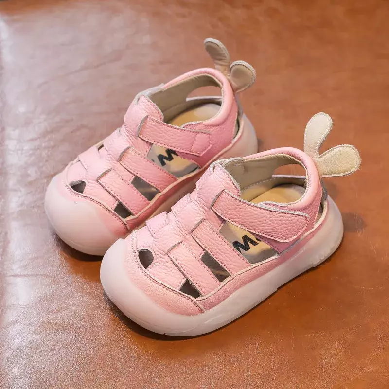 Baby Girls Boys Sandals Summer Infant Toddler Shoes Genuine Leather Soft-soled School Kids Shoes Children Beach Sandals