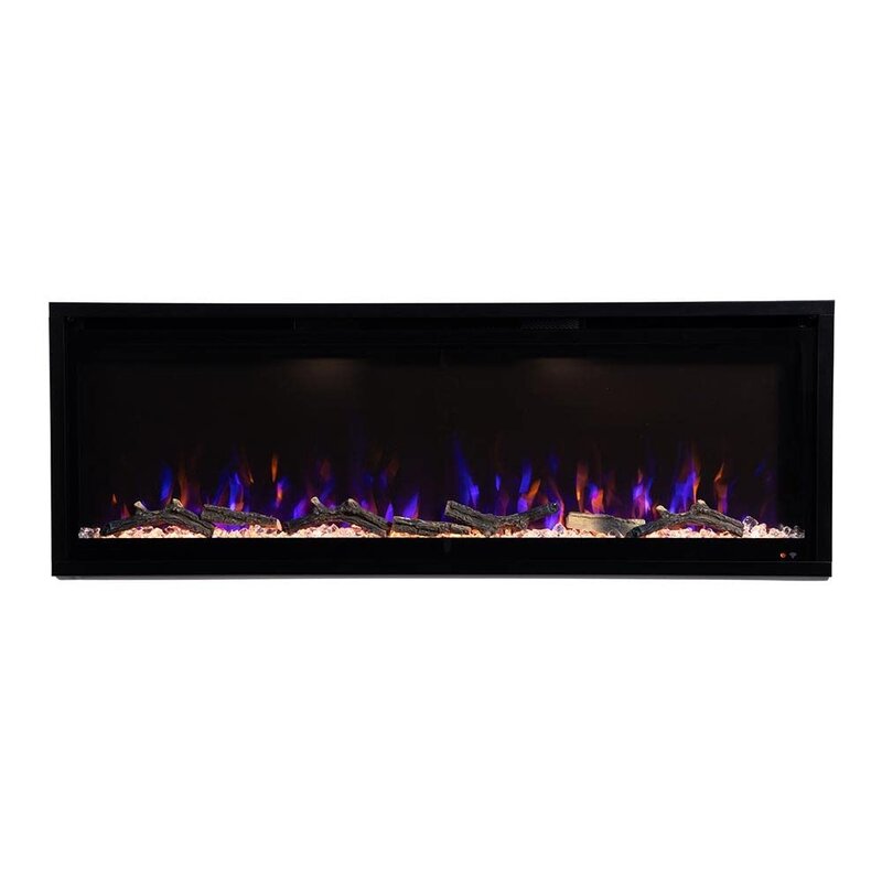 2023 New 60 Inch Smart Linear Electric Fireplace - Recessed in-Wall and Wall-Mount
