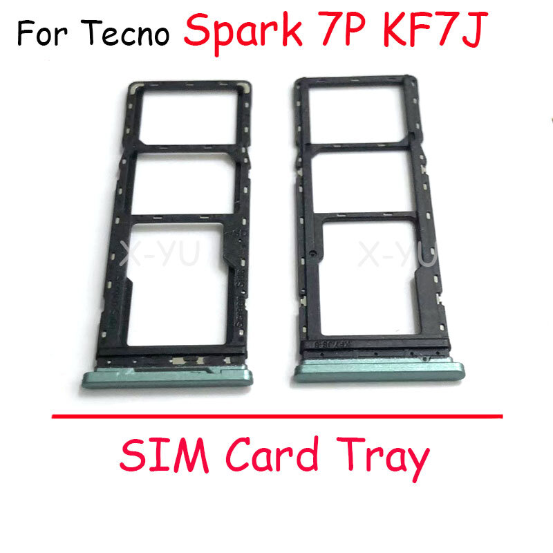 10ชิ้นสำหรับ tecno Spark 6 7P Air Pro Go 2022 KE7 KE6 KF6 KF7J KF7 KF8 KG5ซิมช่องเสียบบัตรที่ใส่ถาดซ็อกเก็ตซิมเครื่องอ่านการ์ด