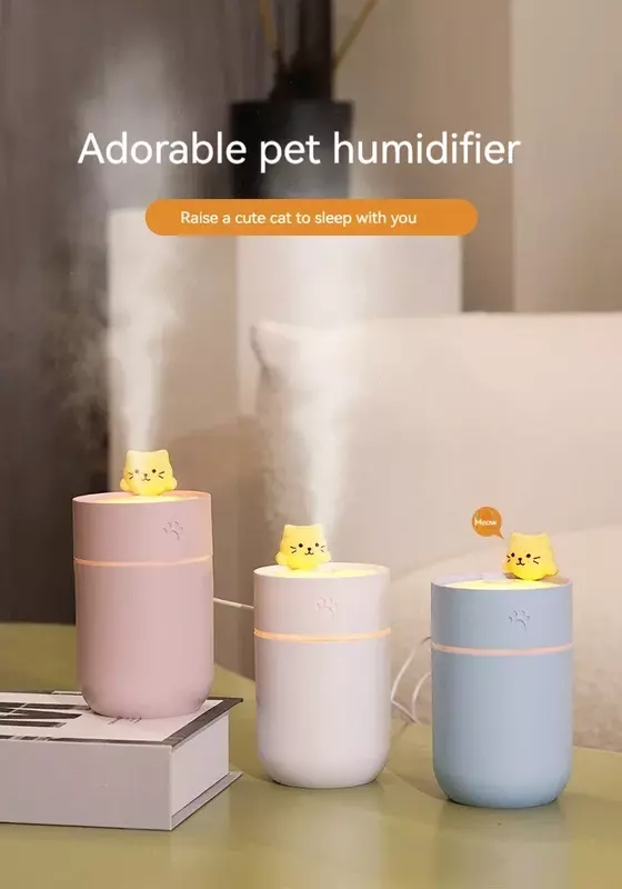 Usb Home Mini Kleine Verstuiver Luchtreiniger Grote Nieuwe Schattige Kat Luchtbevochtiger Mist Volume Aromatherapie Machine Klein Geschenk