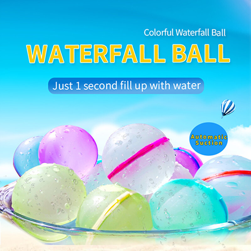 Bolas de respingo de bomba de água reutilizáveis bola absorvente, brinquedos de praia, jogos de luta na piscina para crianças