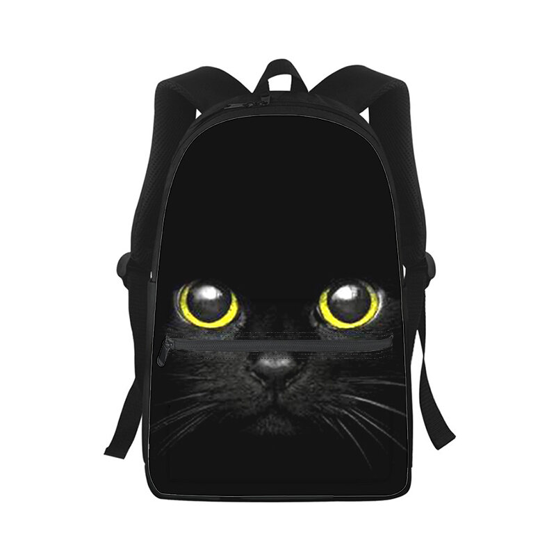 Рюкзак для мужчин и женщин, милый школьный ранец с 3D-принтом кота для учеников, детская дорожная сумка на плечо для ноутбука