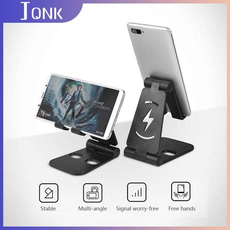 Novo suporte de tablet duplo-face dobrável antiderrapante telefone desktop suporte de plástico ajustável para telefones ipad dentro de 8 polegadas