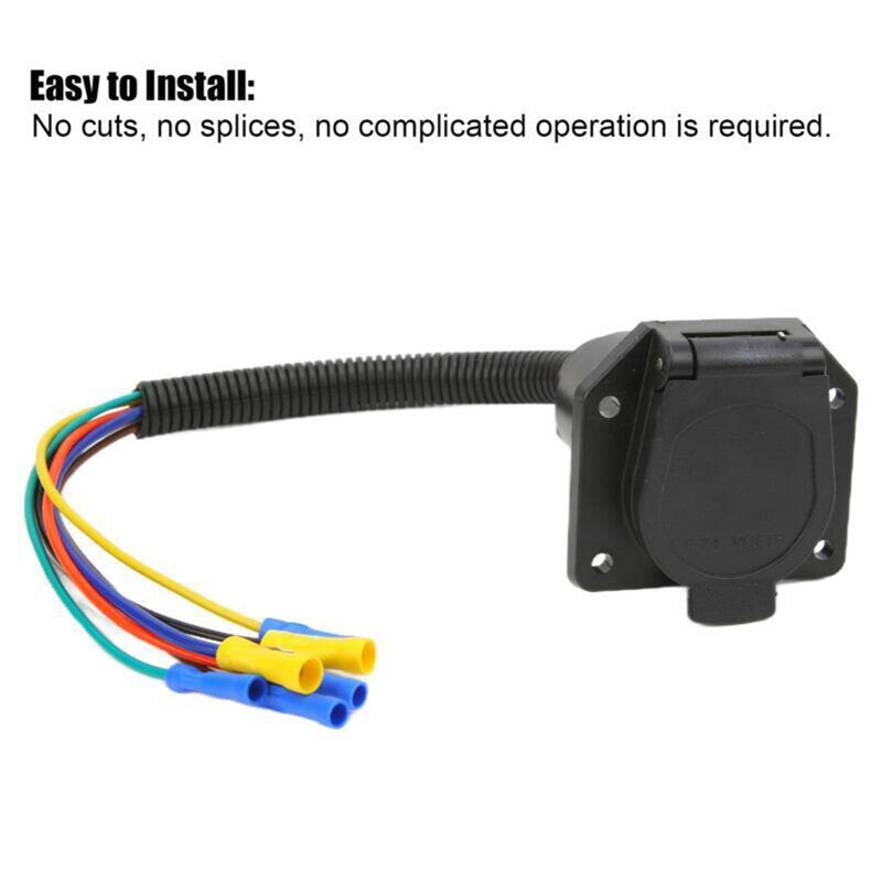 Adapter kable w wiązce przyczepy pojazdu bezproblemowe połączenie bezproblemowe złącze wodoodporne typu Plug and Play 7Pin