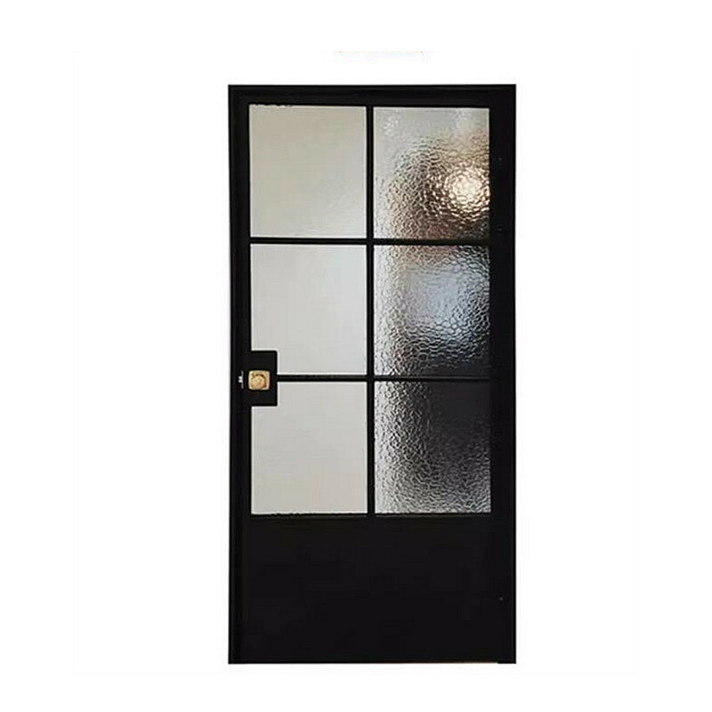 ประตูบานเลื่อนอลูมิเนียมบานเลื่อนประตูกรอบแว่นโลหะประตูเหล็กดัดคู่ประตูทางเข้าภายนอกตามต้องการ
