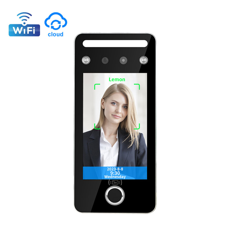 指紋および顔認識アクセス制御機,wifi,動的顔検出,ドアロック,ハンズフリーソフトウェア,tcp/usb