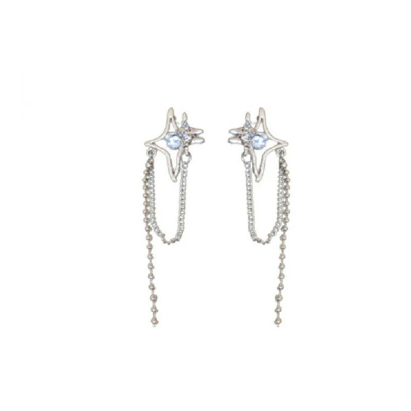 Sweet Cool Wind Love Tassel Star Earrings Women Design Senior Sense Of Fashion Personality Earring Party Jewelry Gift