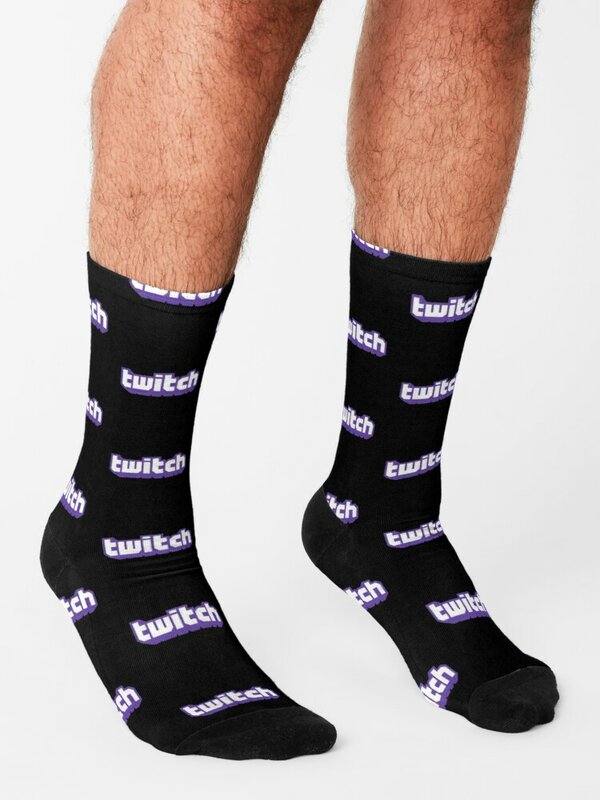 Twitch-Calcetines de tenis con Logo para hombre