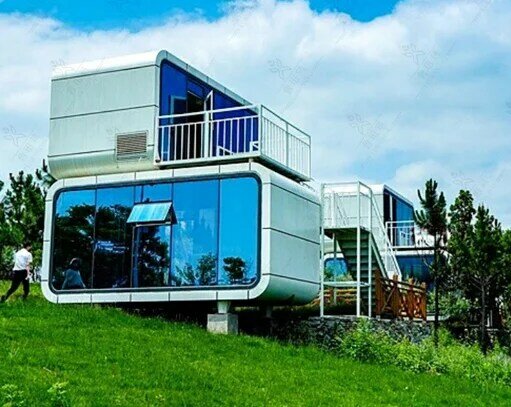 Prefab Mobile IOT Smart House, fábrica built-in Office Pod, Apple Cabin Home, ao ar livre moderno Popular, 20ft, 40ft