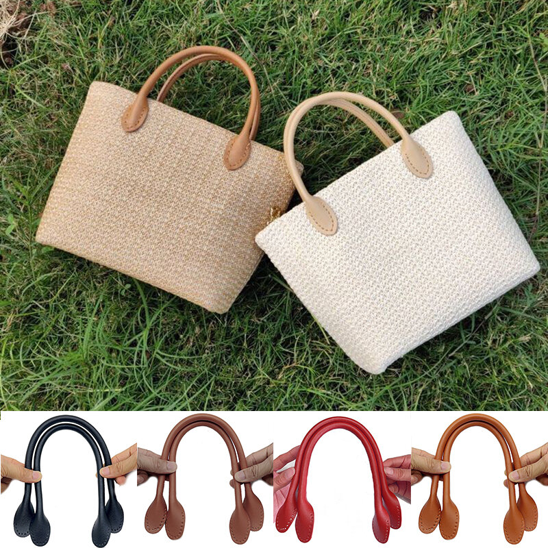 Tas pengganti kulit PU 42cm sabuk tas dapat dilepas pegangan kotak hadiah DIY tali tas tangan Aksesori tas